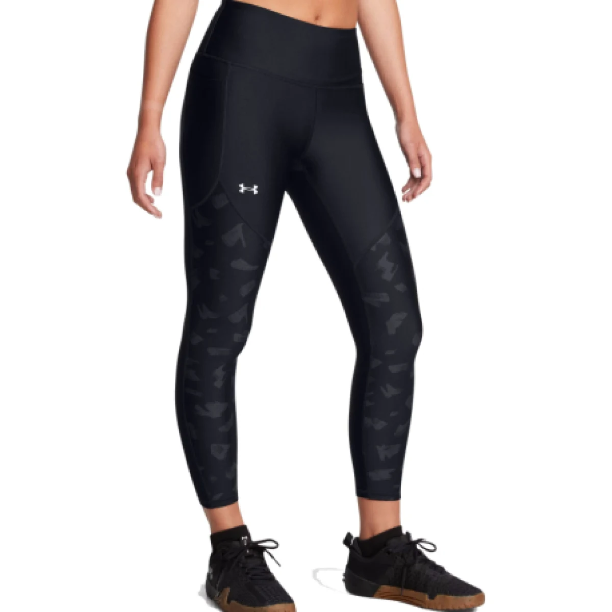 Dámske legíny UNDER ARMOUR Tech Print Panel Ankle Leg-BLK · záber 1