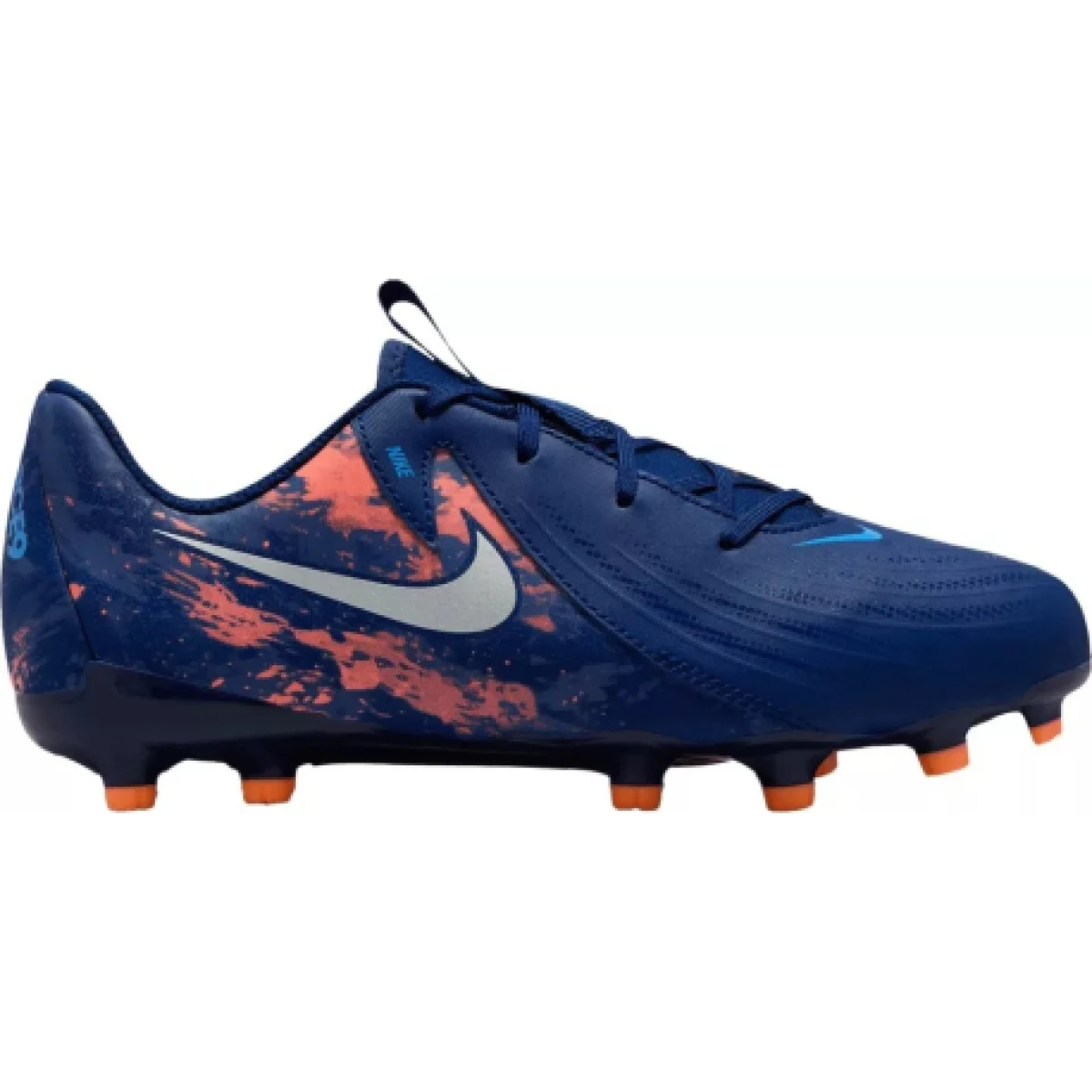 Chlapčenské futbalové kopačky outdoorové NIKE Phantom GX II Academy Erling Haaland Jr FG MG blue void chrome · záber 1