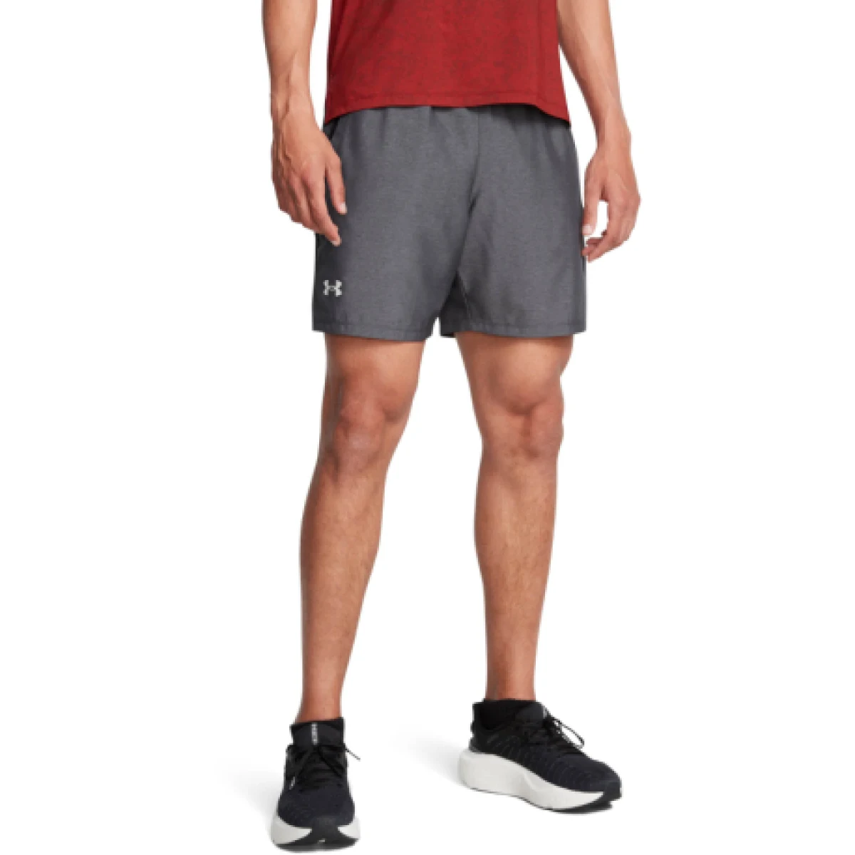 Pánske tréningové kraťasy UNDER ARMOUR UA LAUNCH 7 HEATHER SHORTS-BLK · záber 1