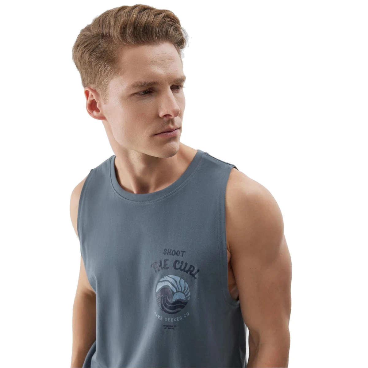 Pánske tielko 4F TSHIRT-4FWSS24TTSHM1319-22S-ANTHRACITE · záber 2
