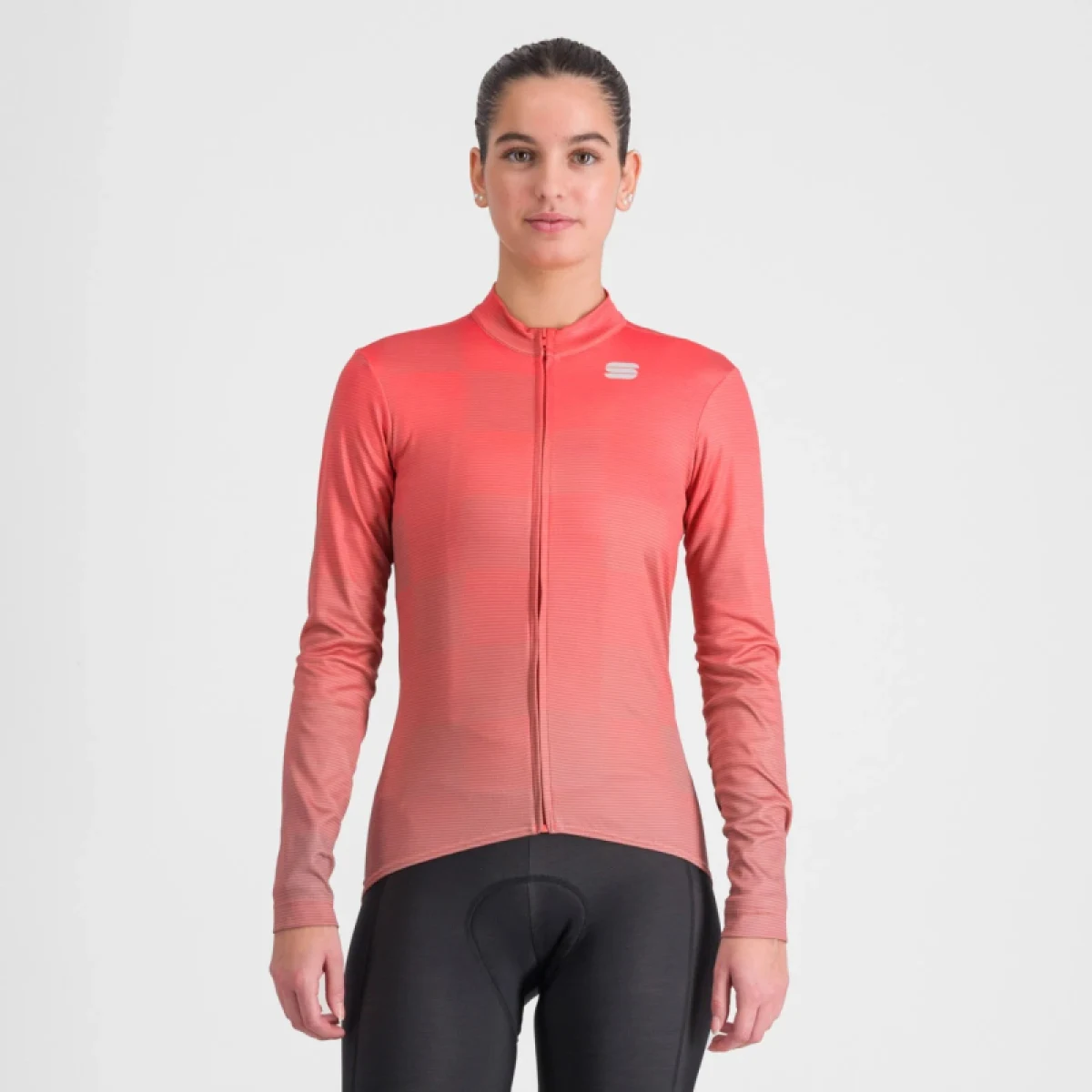 Dámsky cyklistický dres s dlhým rukávom SPORTFUL Rocket w thermal jersey, pompelmo pink · záber 2