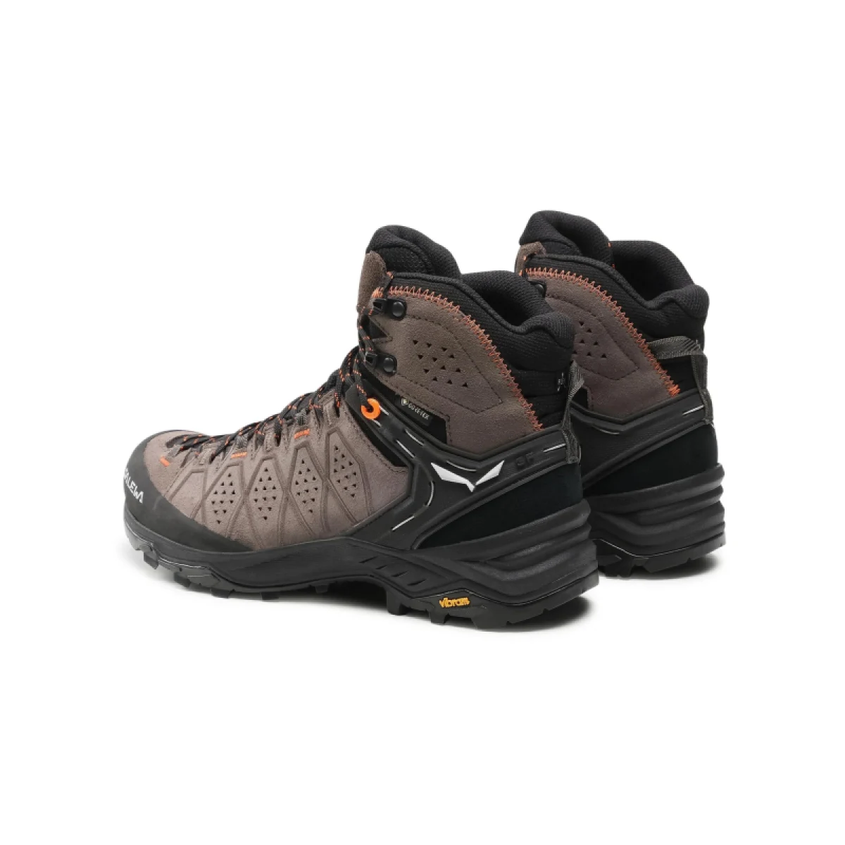 Pánska členková turistická obuv SALEWA Alp Trainer 2 Mid GTX M wallnut fluo orange · záber 5