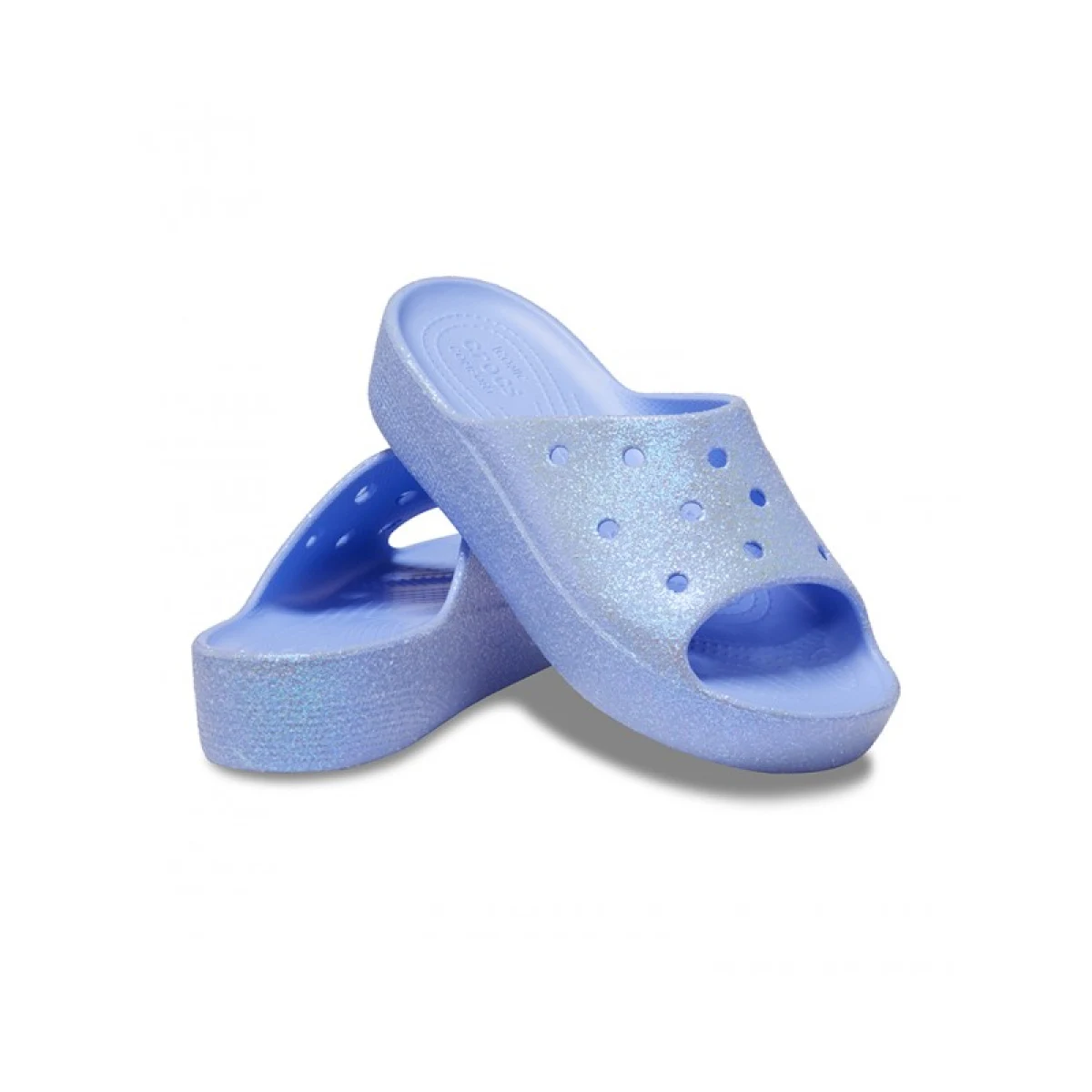 Dámske šlapky (plážová obuv) CROCS Classic Platform Glitter Slide W moon jelly · záber 4