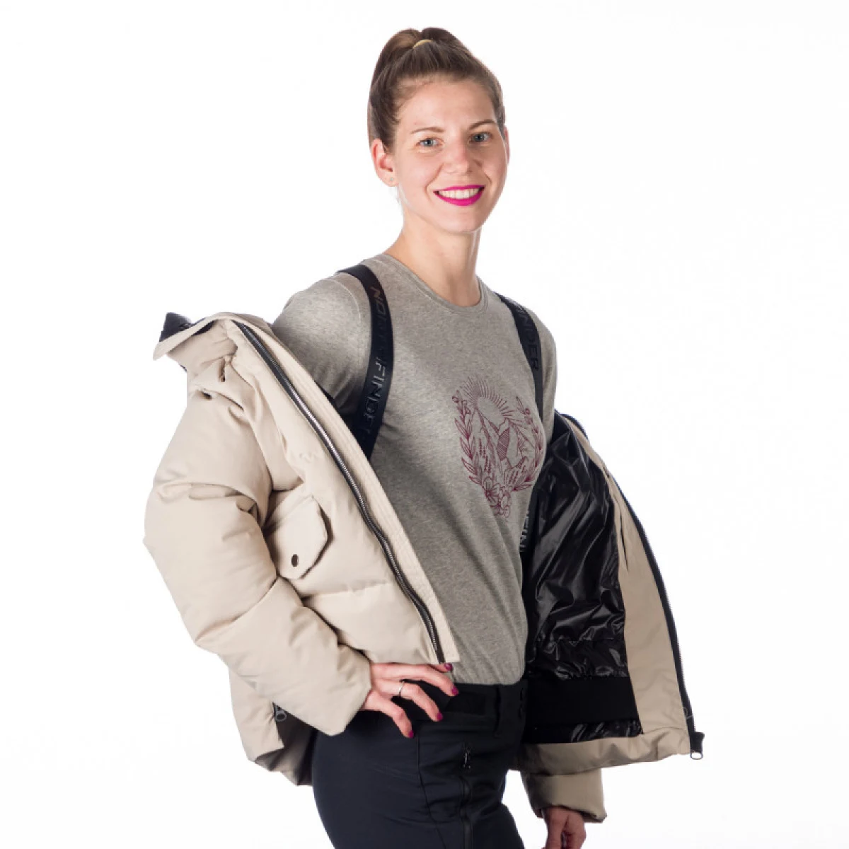 Dámska bunda NORTHFINDER RACHEL-502-beige · záber 3