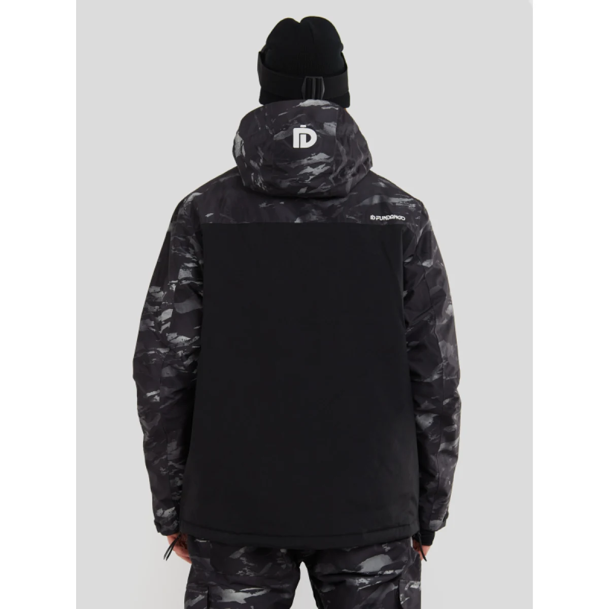 Pánska lyžiarska bunda FUNDANGO Tilbury Logo Anorak-893-black camouflage · záber 4
