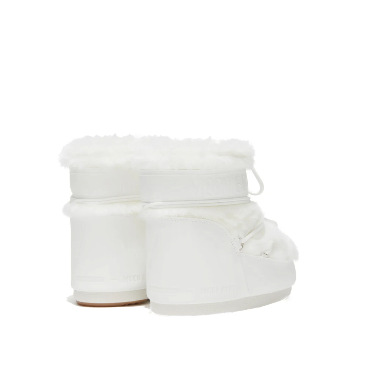 Dámske členkové zimné topánky MOON BOOT MB ICON LOW FAUX FUR, A002 OPTICAL WHITE · záber 2