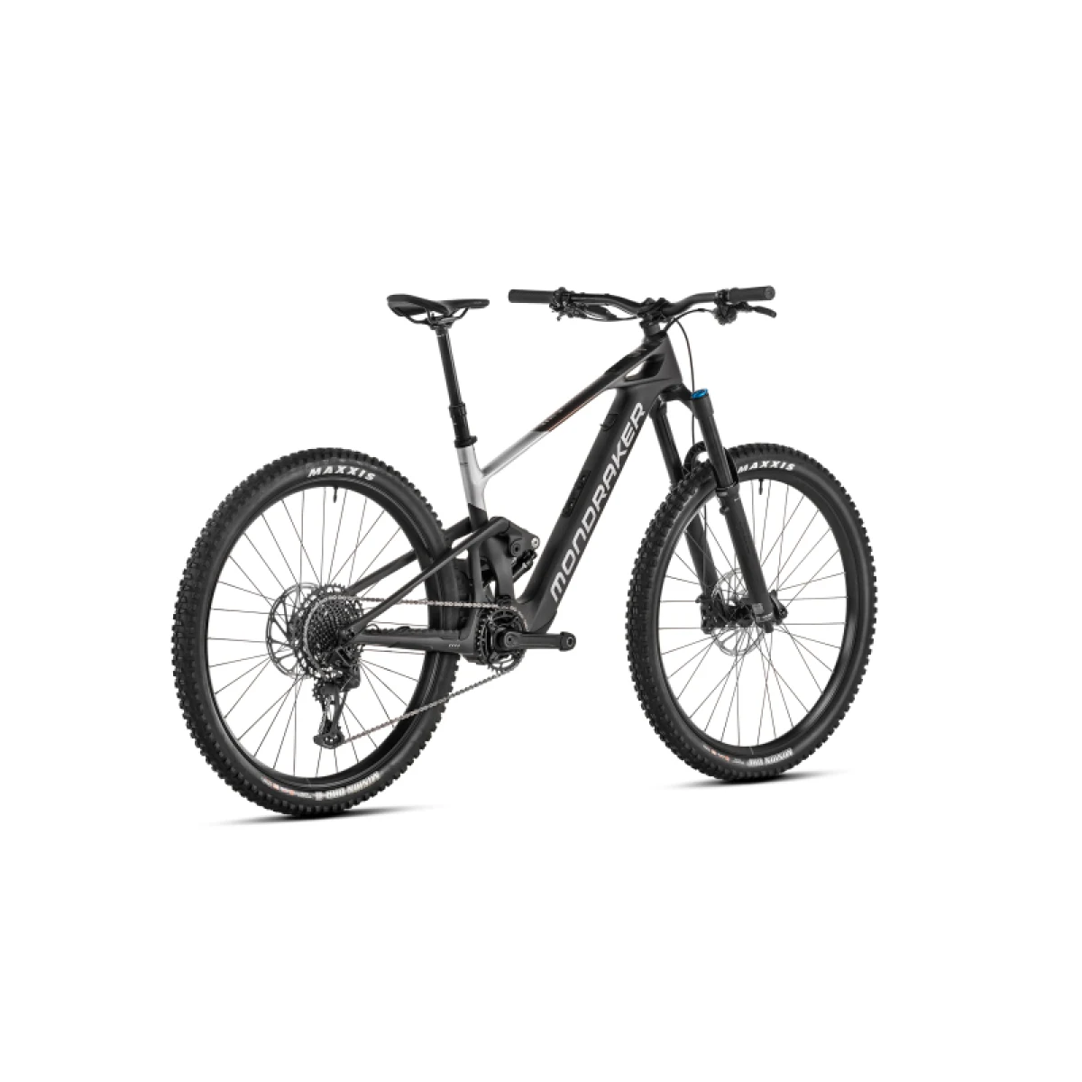 Horský elektrobicykel MONDRAKER Neat R, carbon racing silver bronze · záber 3