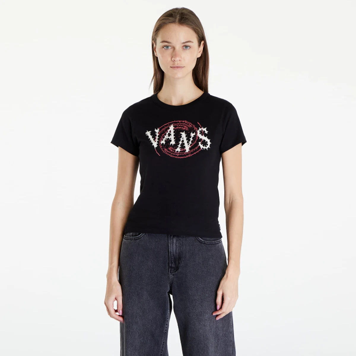 Dámske tričko s krátkym rukávom VANS SPIRAL DOWN MINI-Black · záber 2