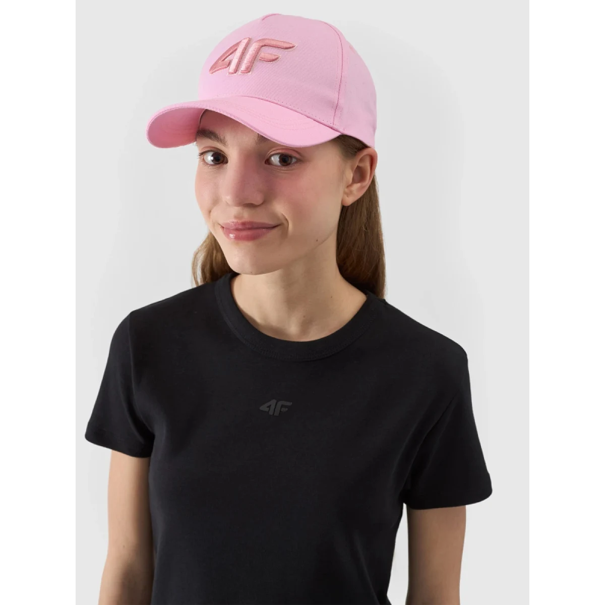 Dievčenská šiltovka 4F JUNIOR BASEBALL CAP-4FJWSS24ACABF246-56S-LIGHT PINK · záber 3