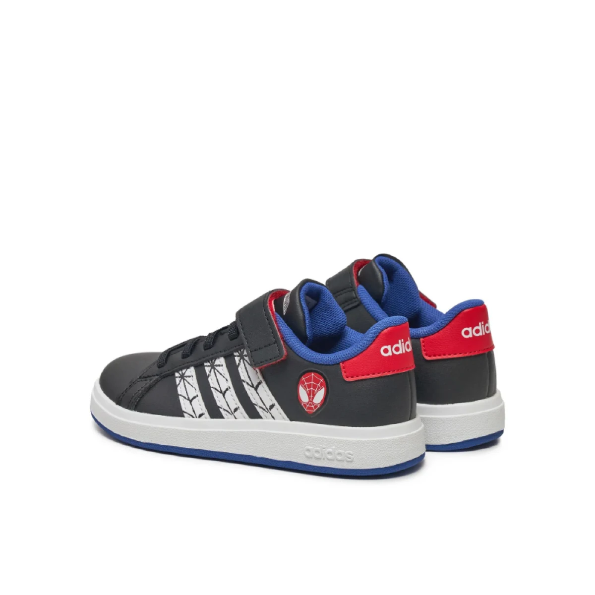 Chlapčenská rekreačná obuv ADIDAS Grand Court Marvel Spider-Man K core black cloud white semi lucid blue · záber 4