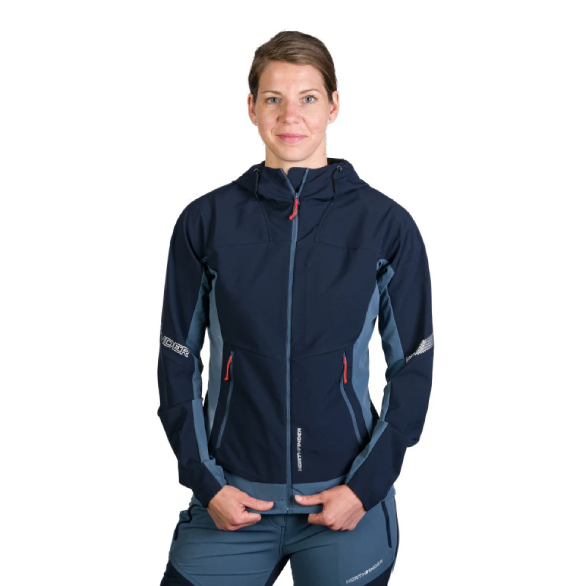 Dámska turistická softshellová bunda NORTHFINDER DONNA-387-blueblue · záber 4