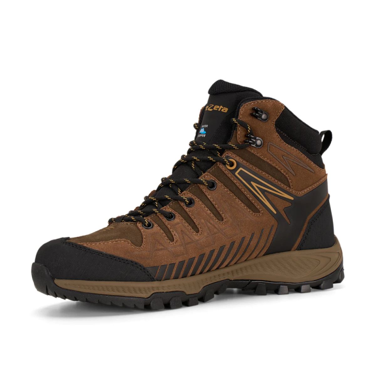 Pánska členková turistická celokožená obuv TREZETA Thunder Leather Mid WP M dark green honey · záber 2