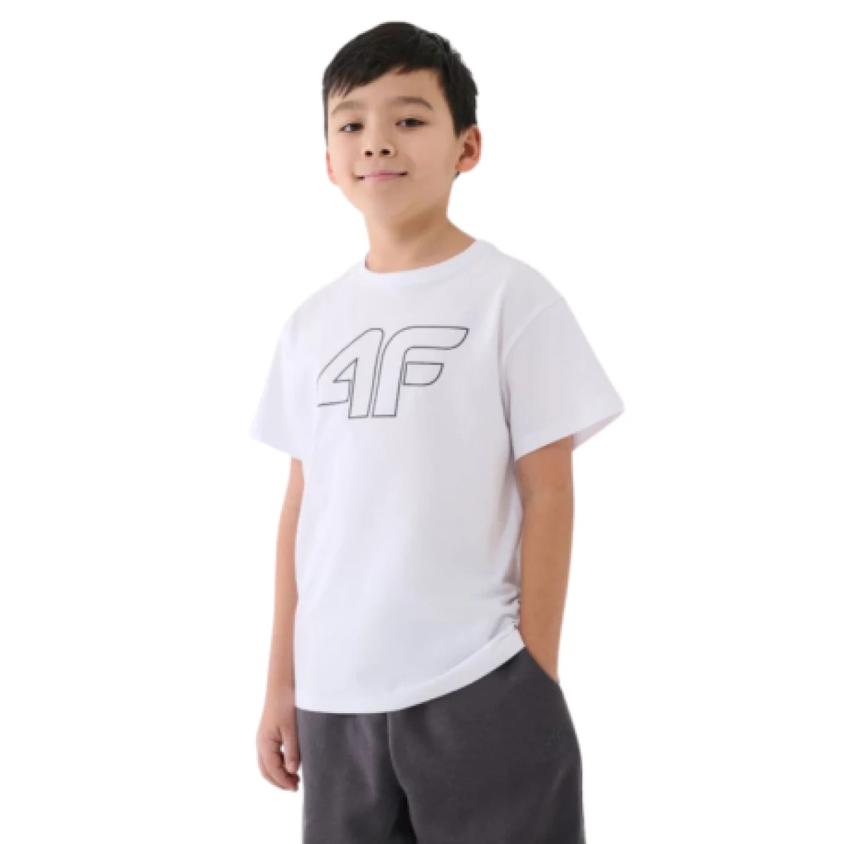 Chlapčenské tričko s krátkym rukávom 4F JUNIOR TSHIRT M2331-10S-WHITE · záber 1