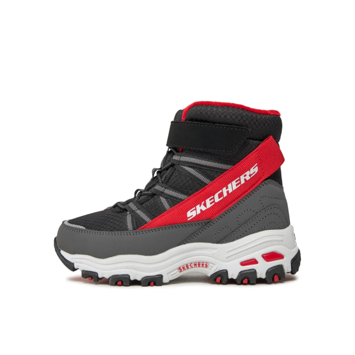 Chlapčenské členkové zimné topánky SKECHERS D Lites Mid black red · záber 2