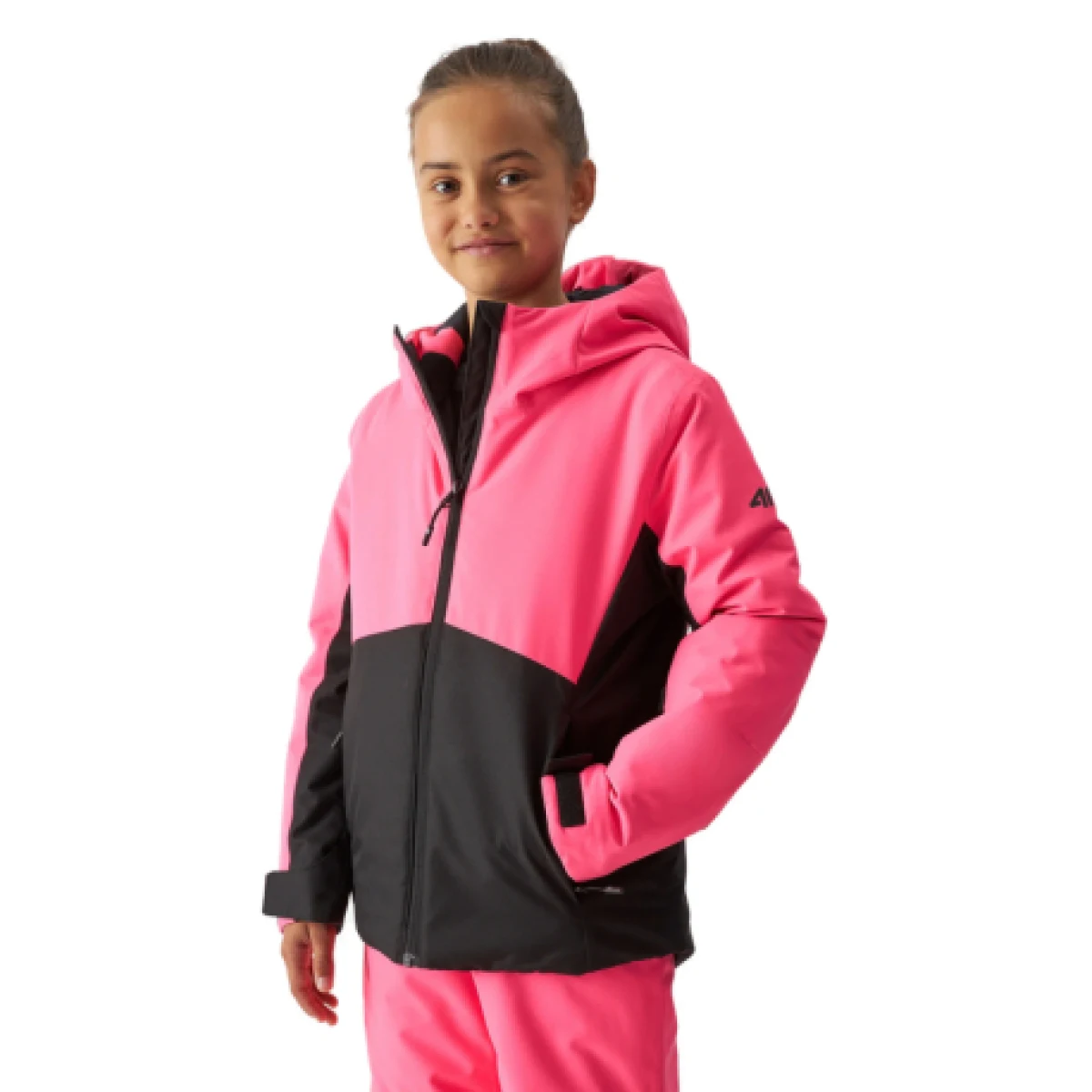 Dievčenská lyžiarska bunda 4F JUNIOR TECHNICAL JACKET-JAW23TTJAF292-55N-HOT PINK NEON · záber 1