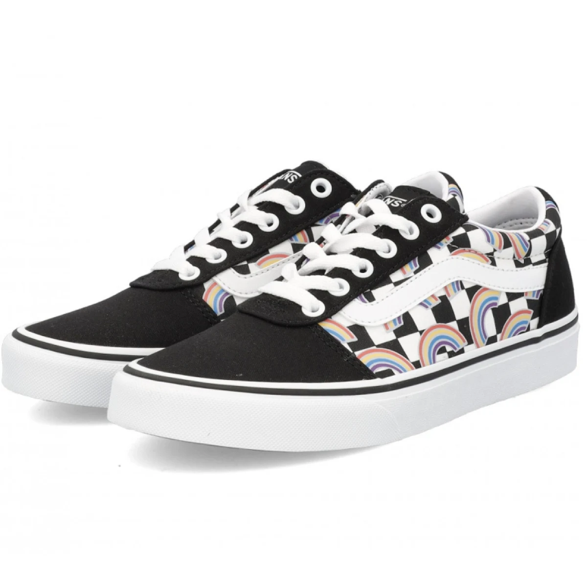 Dámska rekreačná obuv VANS WM Ward Rainbow Checkerboard multi white · záber 5