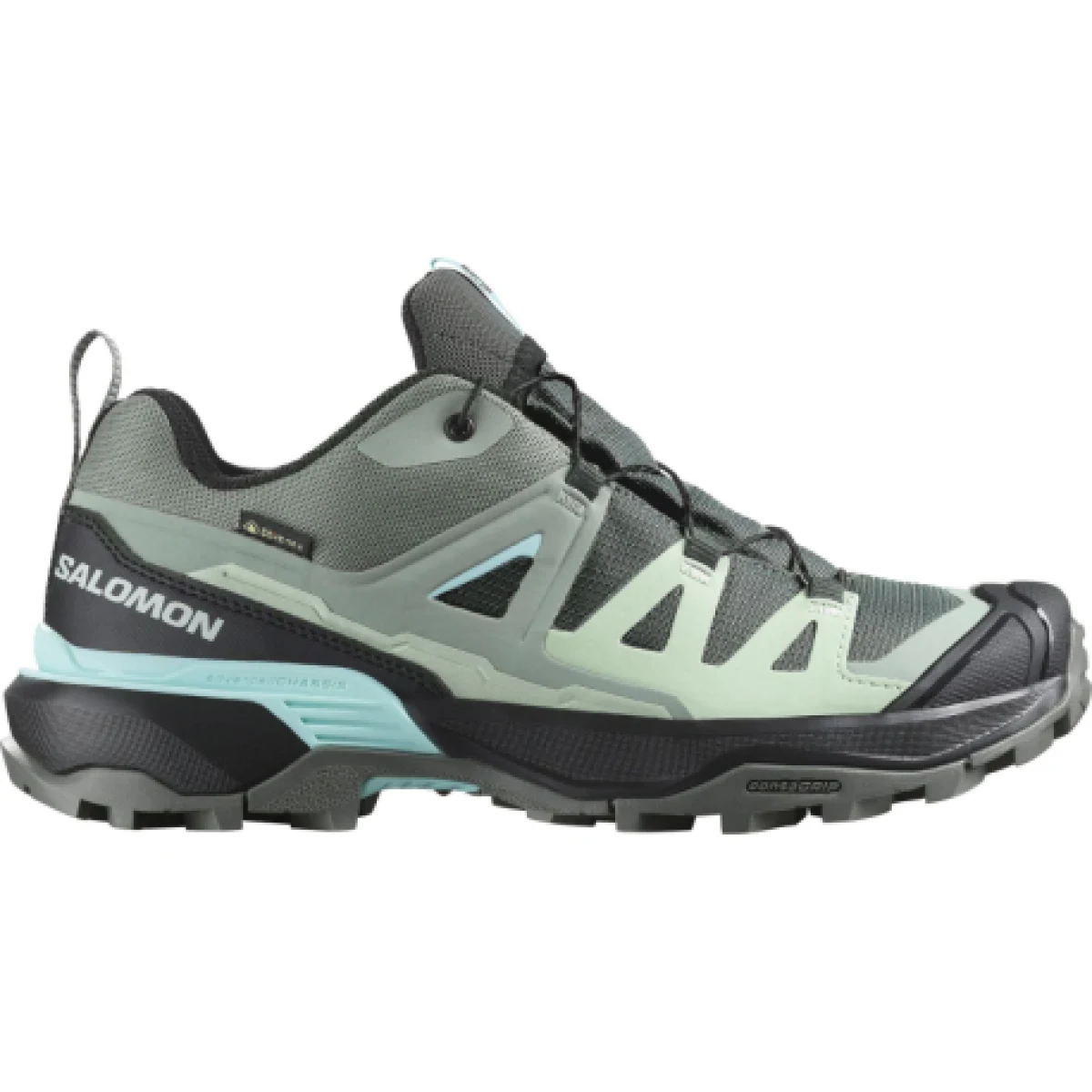 Dámska nízka turistická obuv SALOMON X Ultra 360 GTX W sedona sage black sea foam · záber 1