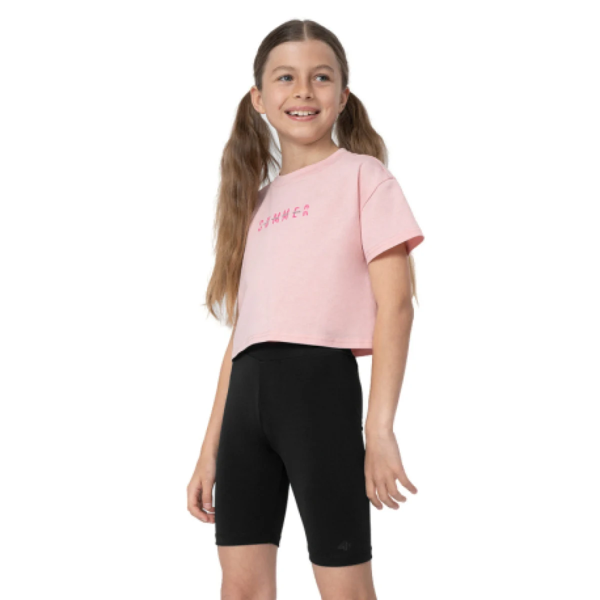 Dievčenské tričko s krátkym rukávom 4F JUNIOR TSHIRT F393-56S-LIGHT PINK · záber 1