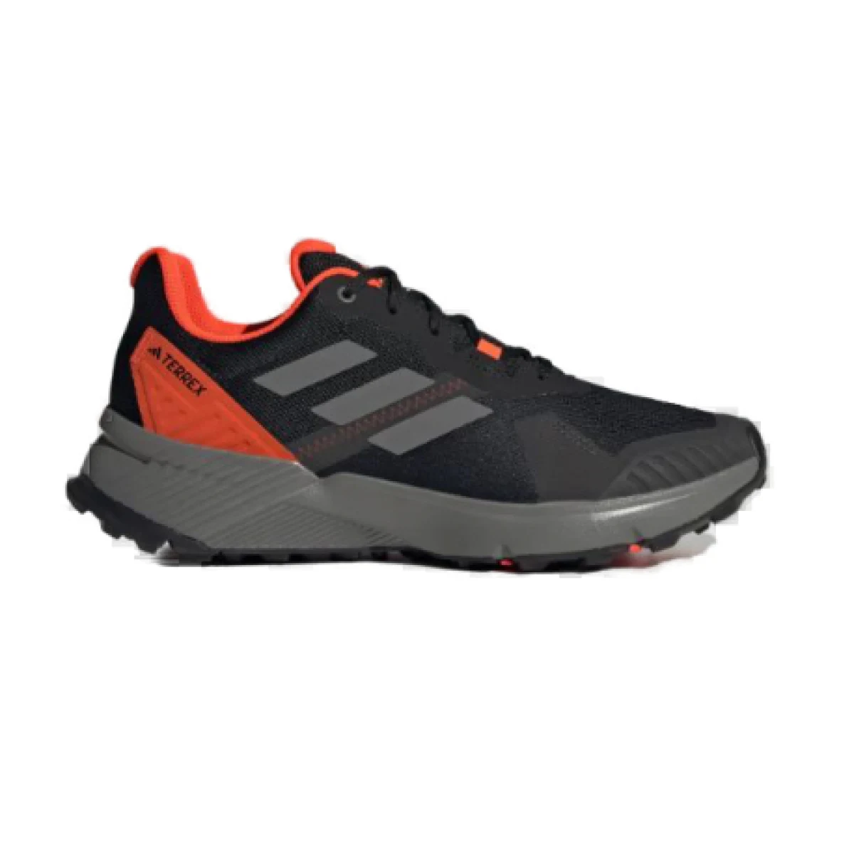 Pánska bežecká trailová obuv ADIDAS Terrex Soulstride M core black grey four solar red · záber 1