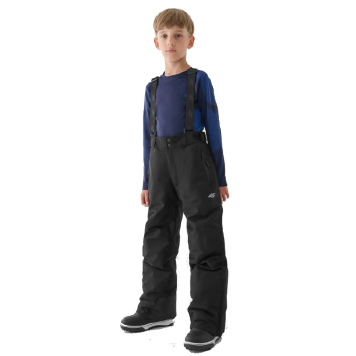 Chlapčenské lyžiarske nohavice 4F JUNIOR TROUSERS FNK-JWAW24TFTRM656-20S-DEEP BLACK · záber 1