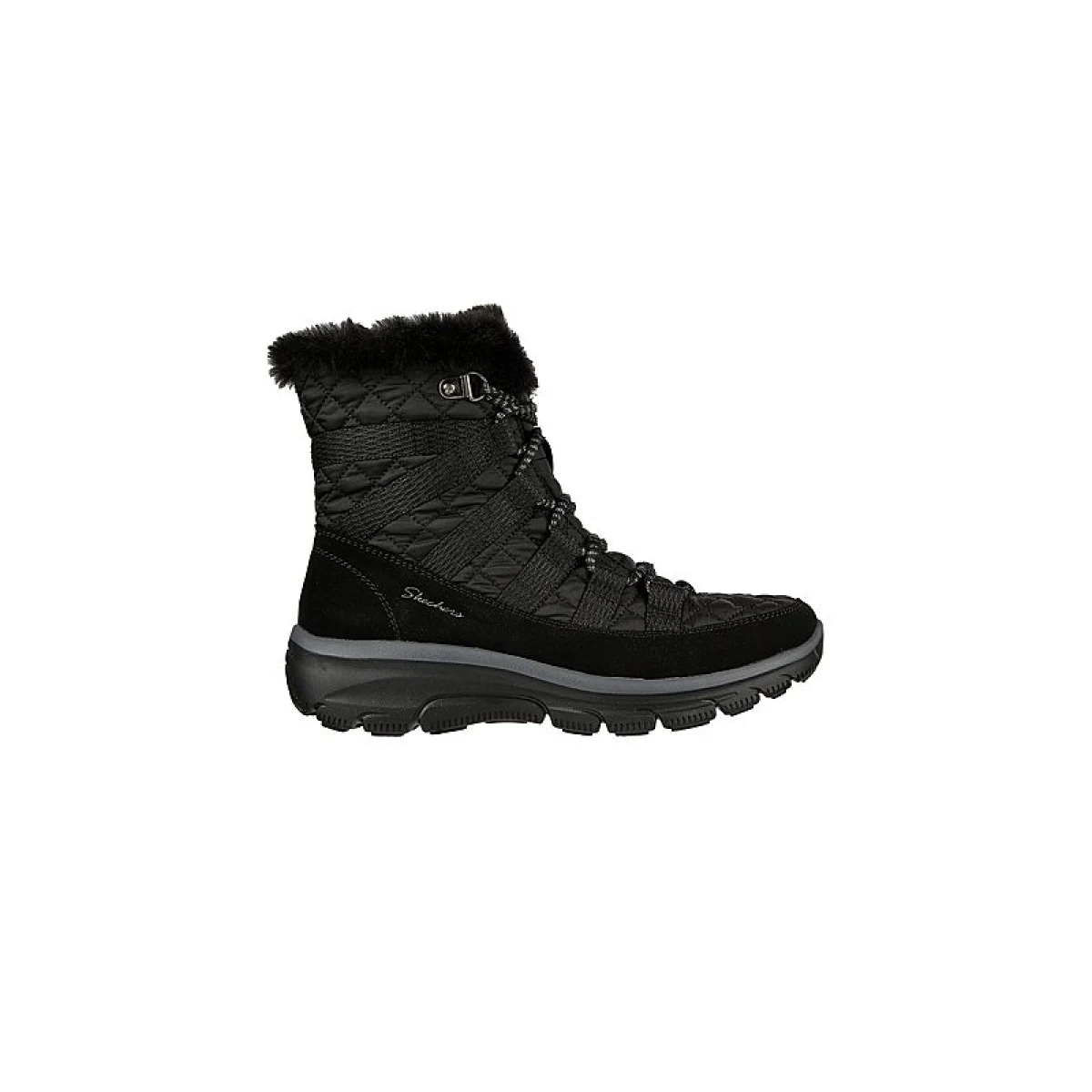 Dámske vysoké zimné topánky SKECHERS Easy Going Moro Street black · záber 2