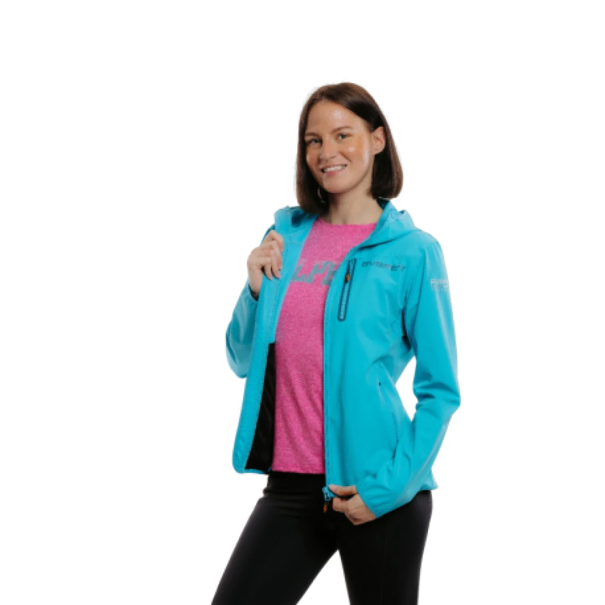 Dámska turistická bunda EVERETT LightSoftshell W blue · záber 1