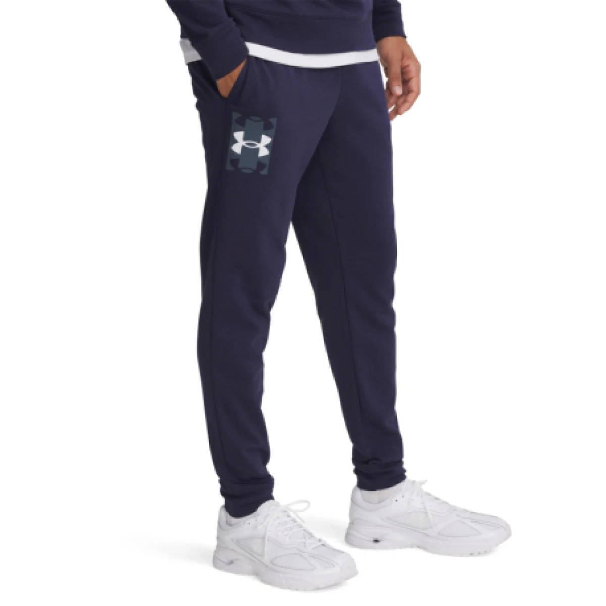 Pánske tepláky UNDER ARMOUR UA Rival Terry Logo JoggerQ2-BLU · záber 1