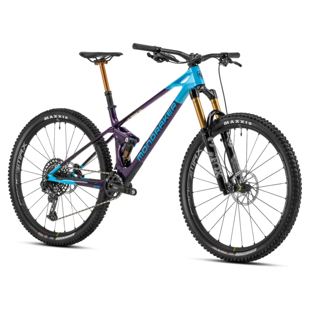 Horský bicykel MONDRAKER Raze Carbon RR, deep purple light blue · záber 2