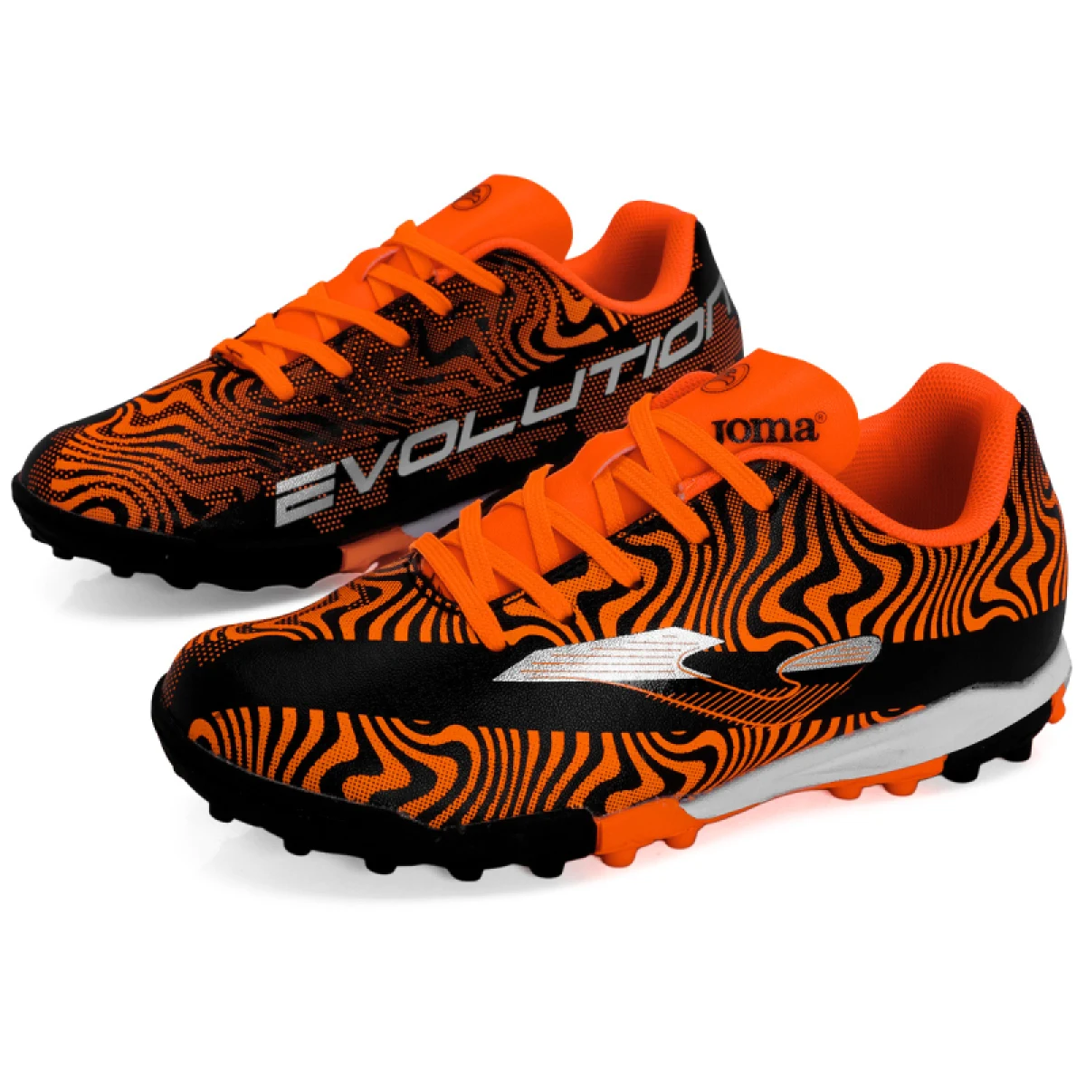 Chlapčenské futbalové kopačky turfy JOMA Evolution 2501 Jr TF black orange · záber 3