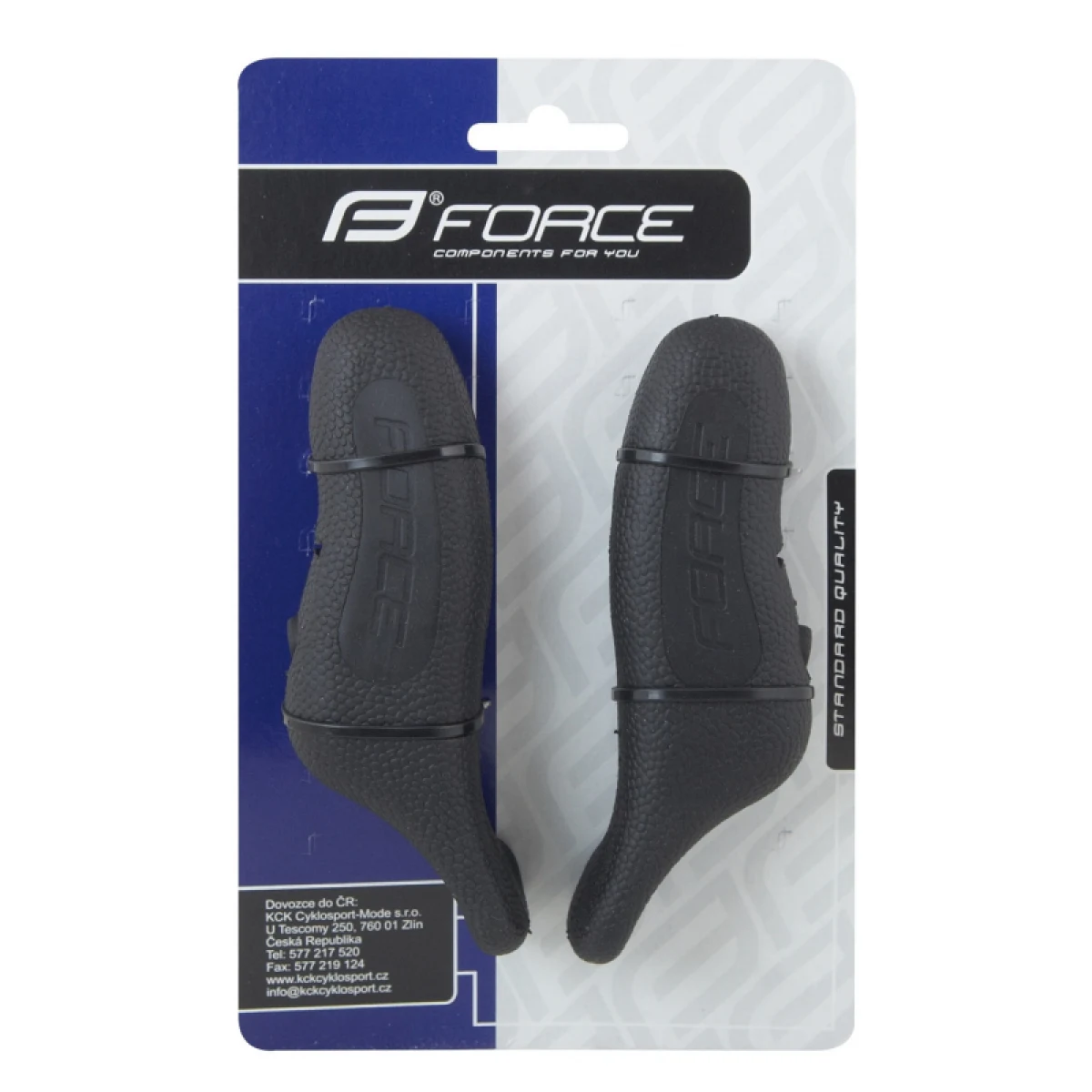 Rohy (bulhorny) na bicykel FORCE RAB 12 cm AL + rubber · záber 3