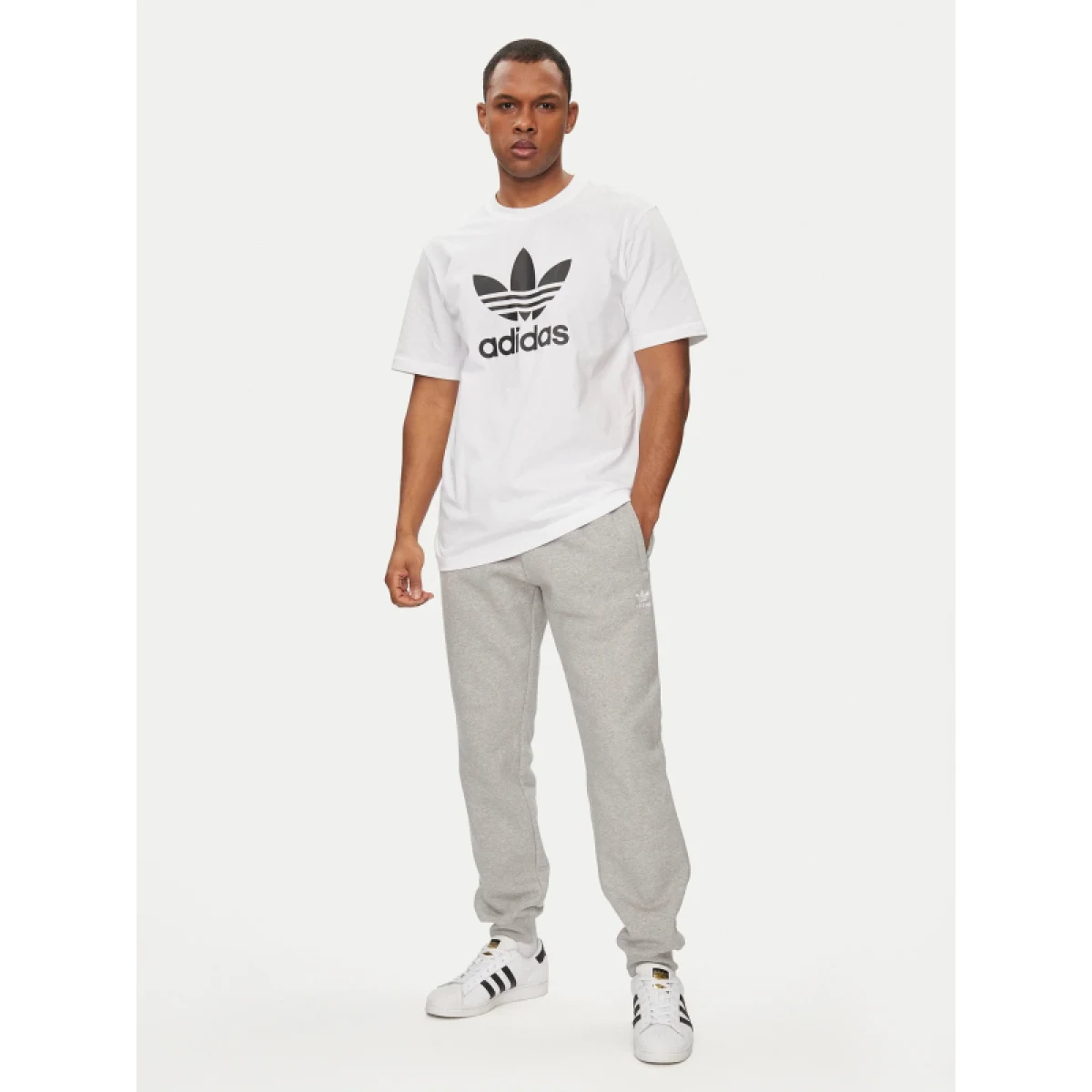 Pánske tričko s krátkym rukávom ADIDAS Trefoil t-shirt-White · záber 4