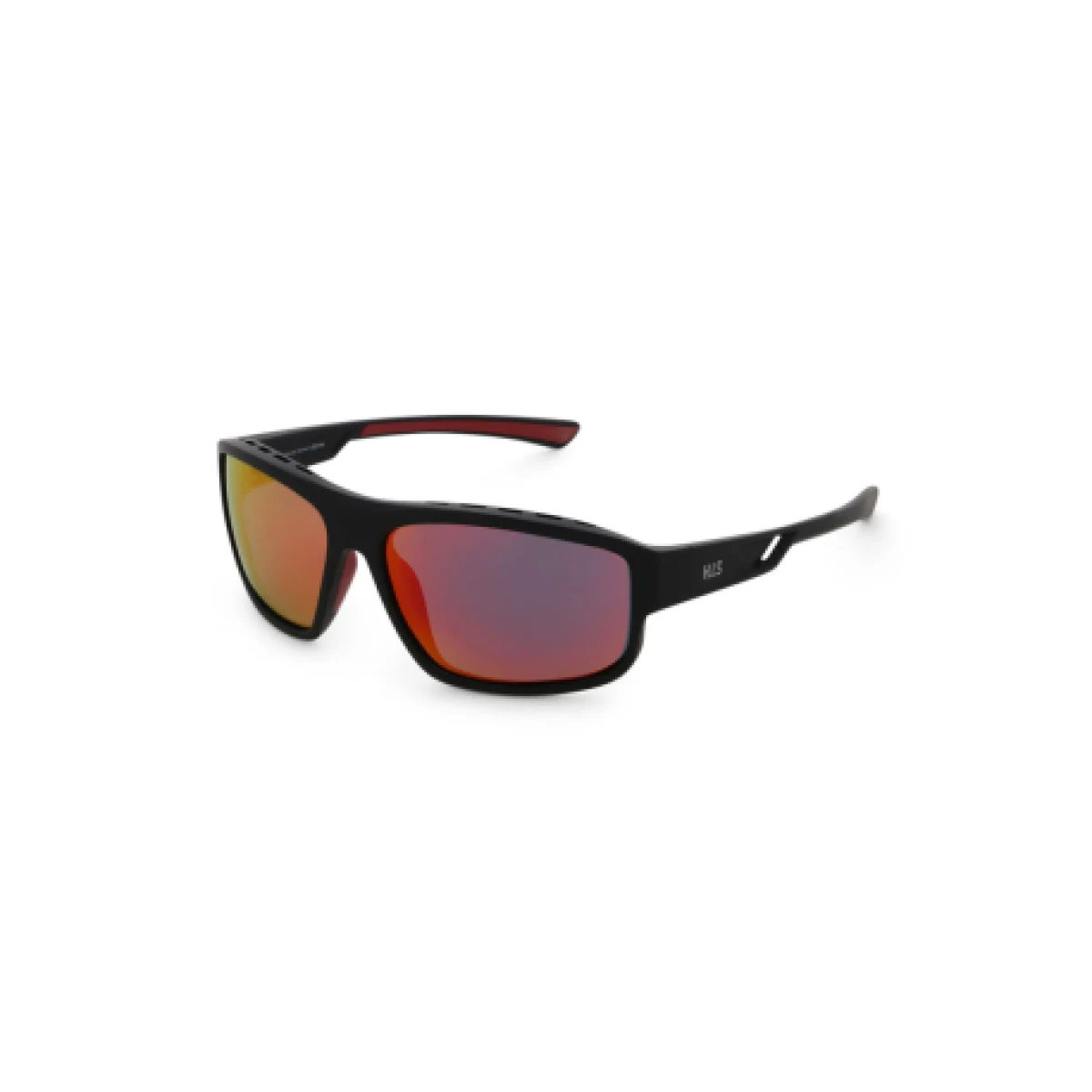 Polarizačné slnečné okuliare H.I.S. POLARIZED HPS47105-1, black, smoke with red mirror POL, 62-15-139 · záber 1