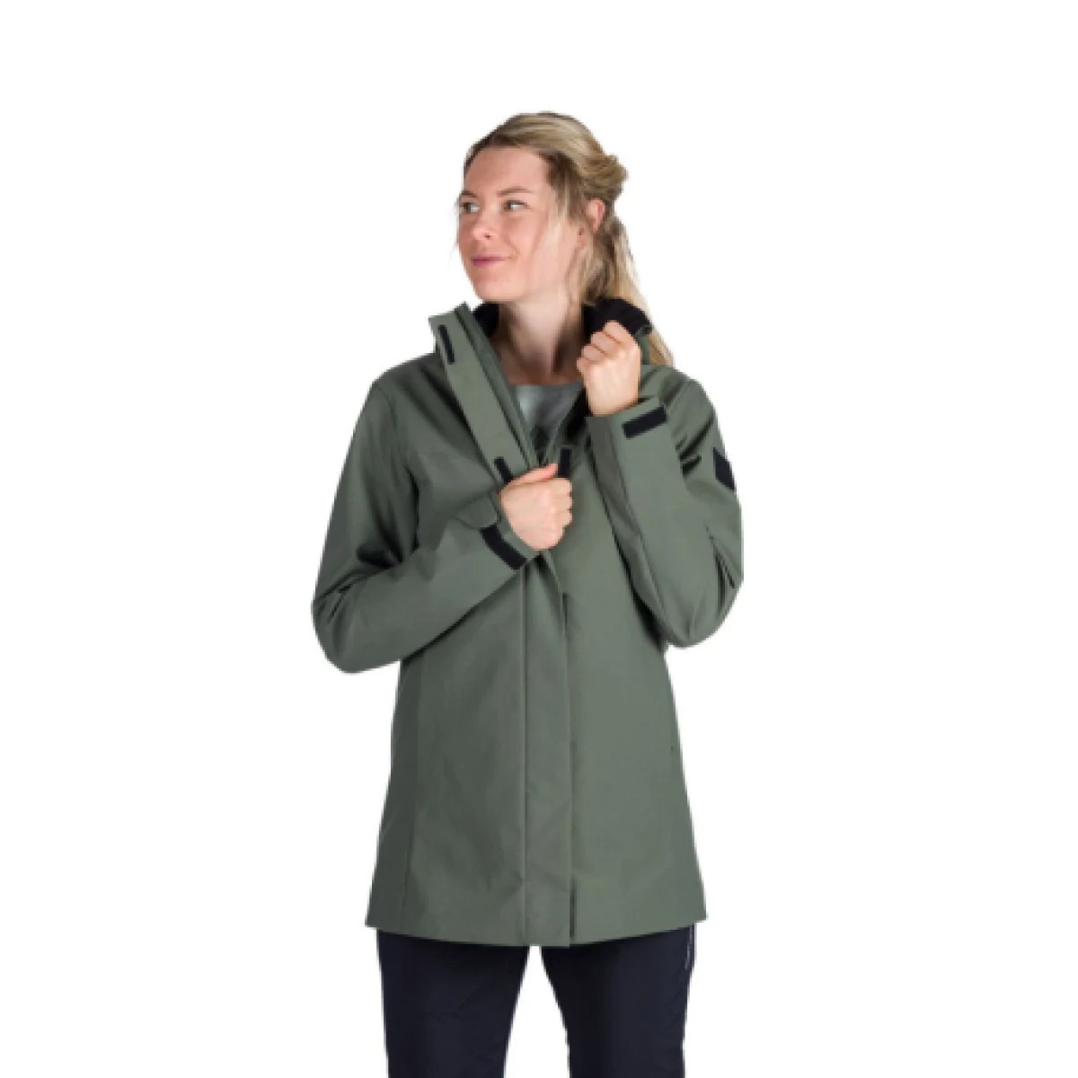 Dámska turistická softshellová bunda NORTHFINDER LUCINDA-300darkgreen · záber 1