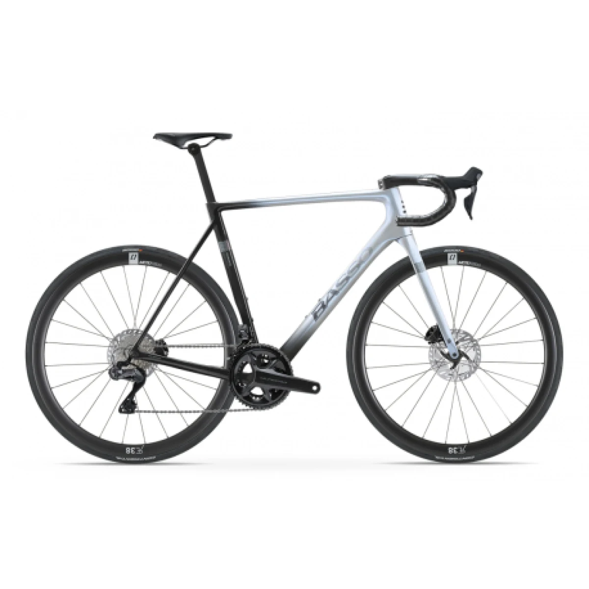 Cestný bicykel BASSO Diamante disc, fade opal white, Shimano Ultegra Di2, Microtech RE38 · záber 1