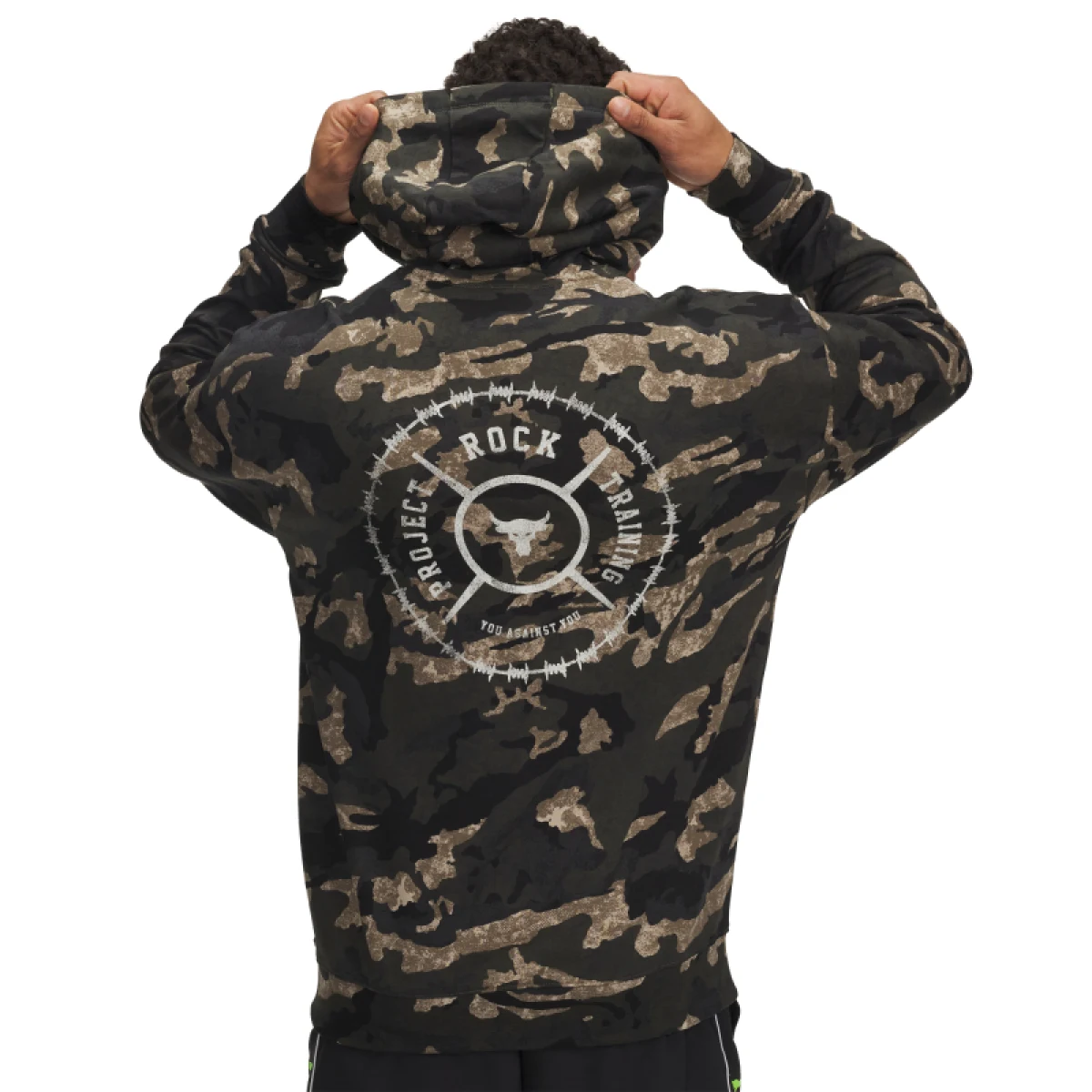 Pánska mikina s kapucňou UNDER ARMOUR PROJECT ROCK AOP Terry HD-GRN · záber 3