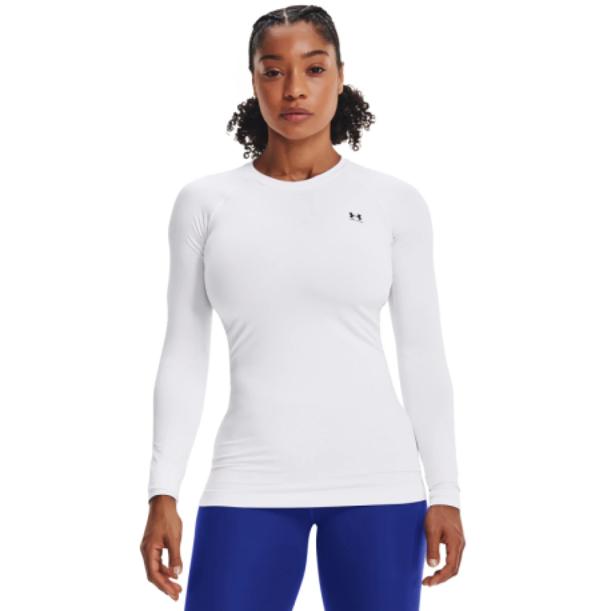 Dámske tréningové tričko s dlhým rukávom UNDER ARMOUR UA CG Authentics Crew-WHT · záber 1