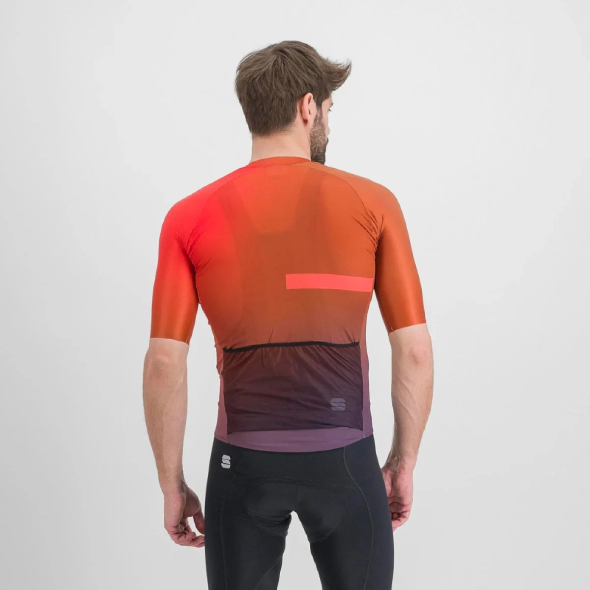 Pánsky cyklistický dres s krátkym rukávom SPORTFUL Bomber jersey, cayenna red pompelmo · záber 3