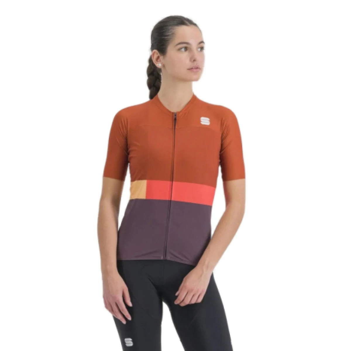 Dámsky cyklistický dres s krátkym rukávom SPORTFUL Snap w jrs, huckleberry cayenna red · záber 1
