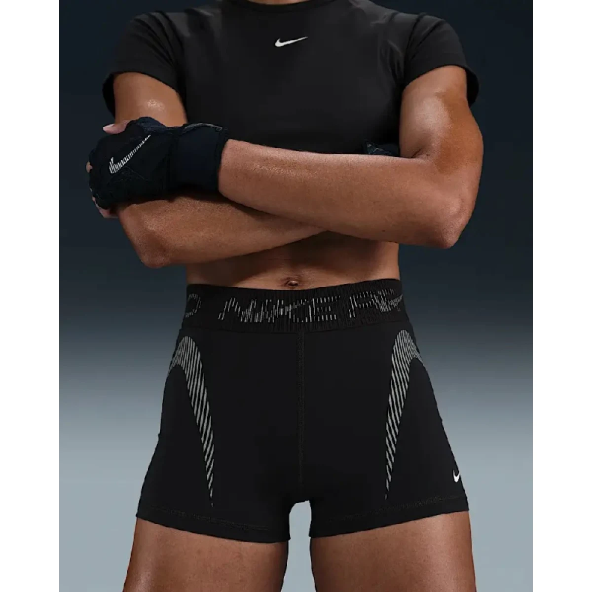 Dámske tréningové kraťasy NIKE PRO W NP DF MR 3IN SHORT TT GRX-010-Black · záber 5