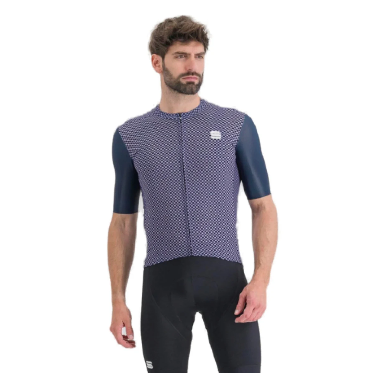 Pánsky cyklistický dres s krátkym rukávom SPORTFUL Checkmate jersey, galaxy blue chalck violet · záber 1
