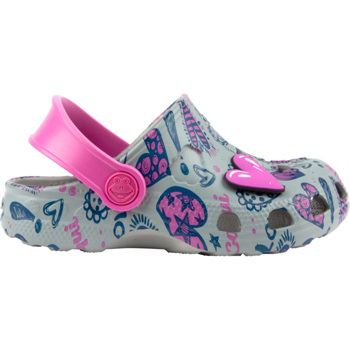 Dievčenské kroksy (rekreačná obuv) COQUI Little Frog + Amulet grey fuchsia · záber 2