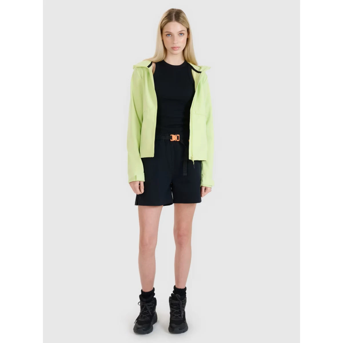 Dámska turistická bunda 4F SOFTSHELL JACKET F320-45S-CANARY GREEN · záber 5