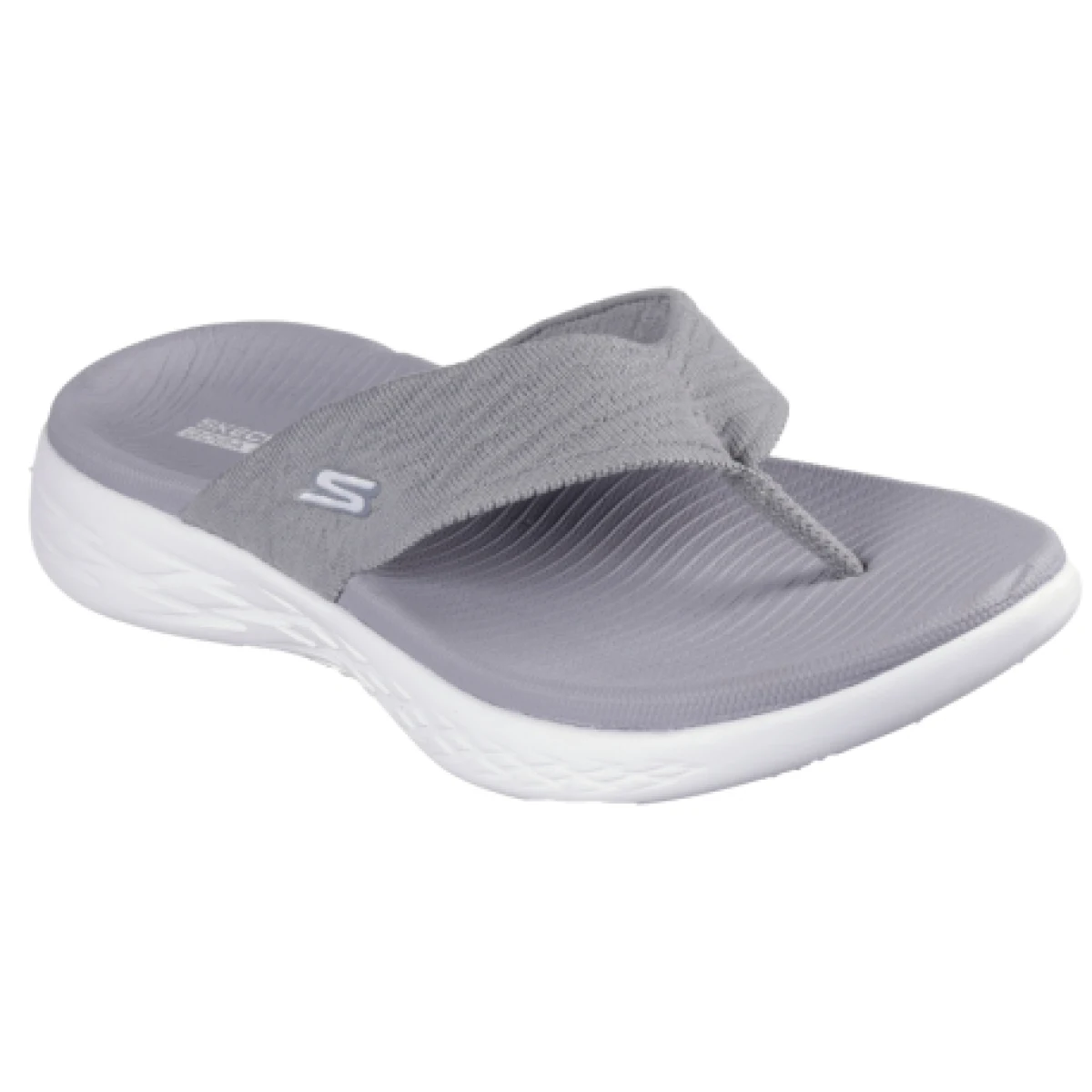 Dámske žabky (plážová obuv) SKECHERS On The Go 600 Sunny W grey white · záber 1