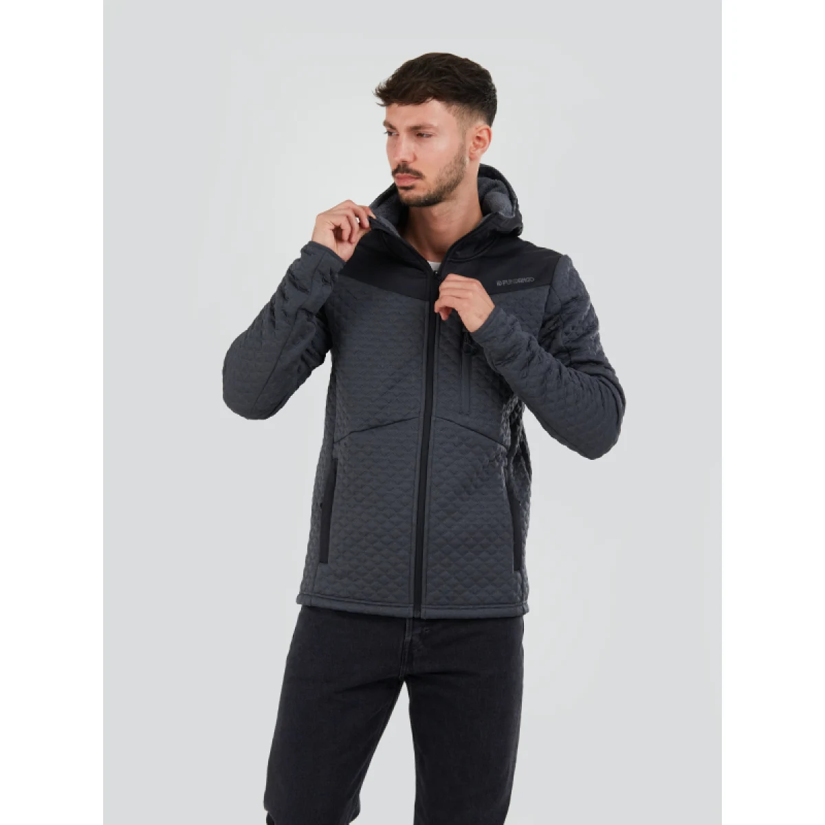 Pánska mikina so zipsom FUNDANGO Ashford Insulated Fleece Jacket-755-steel · záber 2