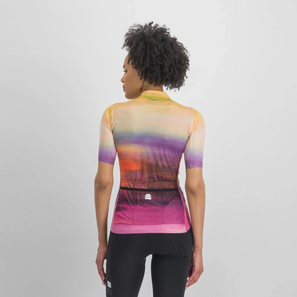 Dámsky cyklistický dres s krátkym rukávom SPORTFUL Flow supergiara w jersey, carmine rose yellow · záber 3
