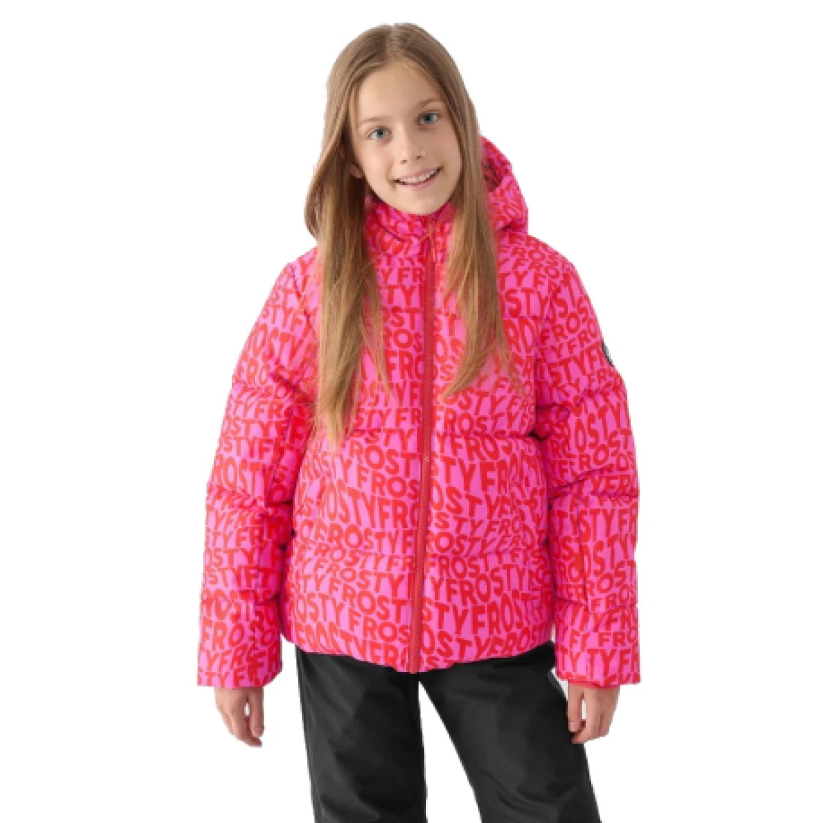 Dievčenská lyžiarska bunda 4F JUNIOR TECHNICAL JACKET-JWAW24TTJAF544-90A-MULTICOLOUR ALLOVER · záber 1