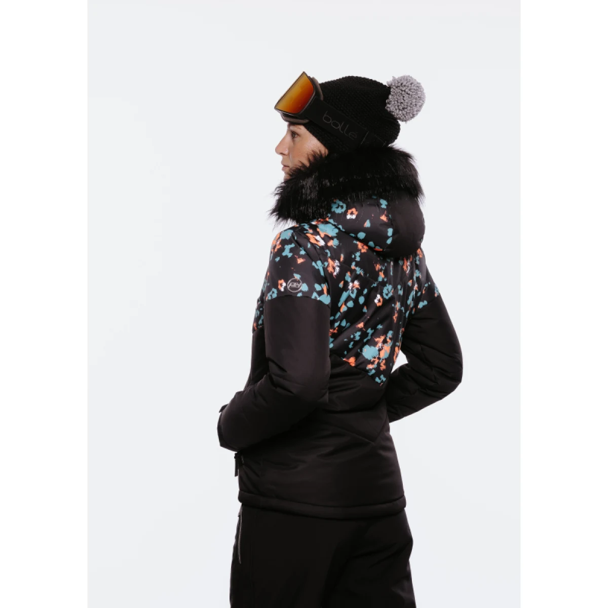 Dámska lyžiarska bunda AUTHORITY SJ-GLAM W printed black · záber 5
