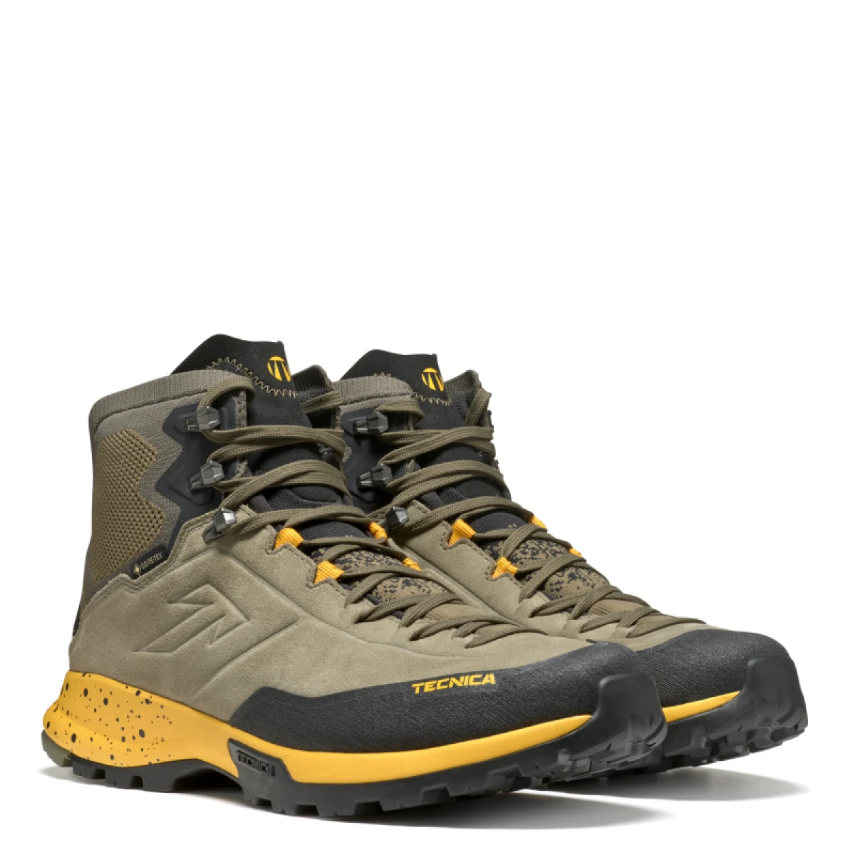 Pánska členková turistická celokožená obuv TECNICA Forge Hike MID GTX Ms, dark olive yellow · záber 4
