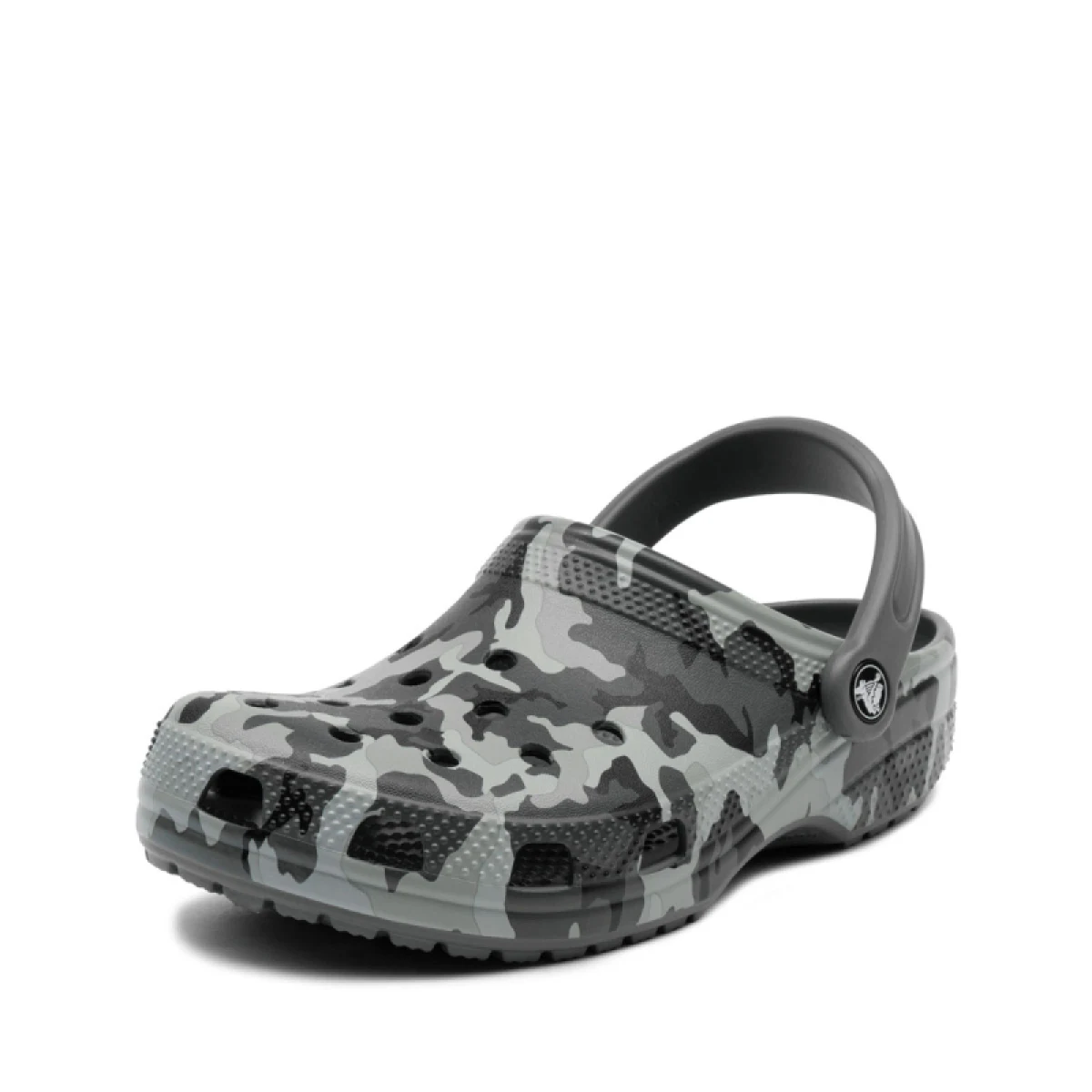 Chlapčenské kroksy (rekreačná obuv) CROCS Classic Camo Clog K black grey · záber 3