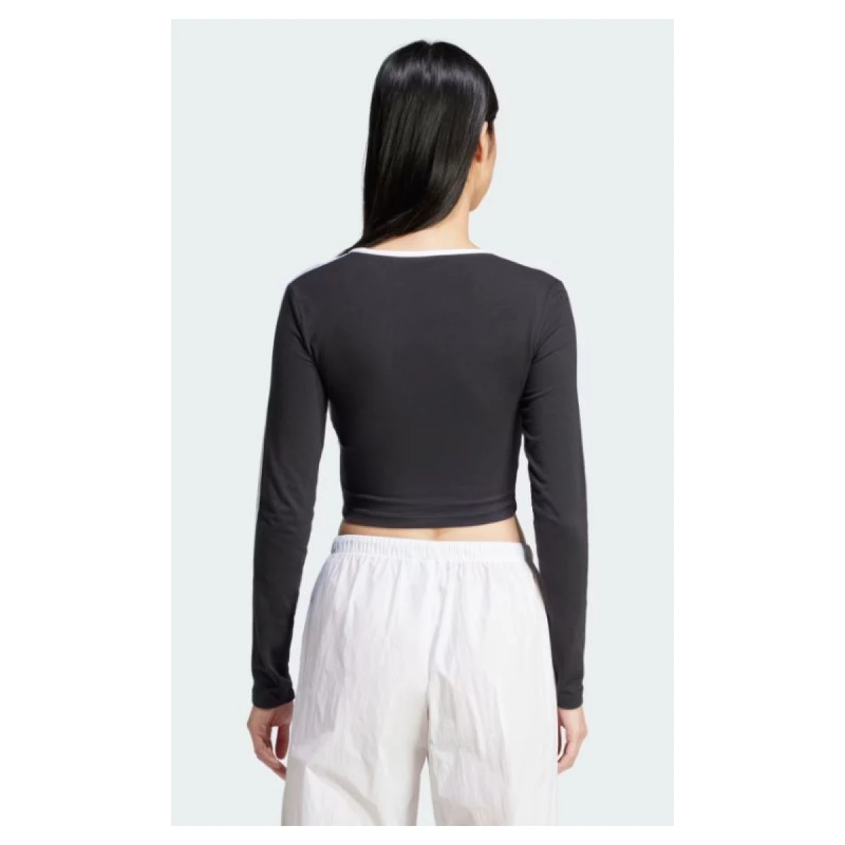 Dámske tričko s dlhým rukávom ADIDAS ORIGINALS 3S LS CROP-BLACK · záber 4